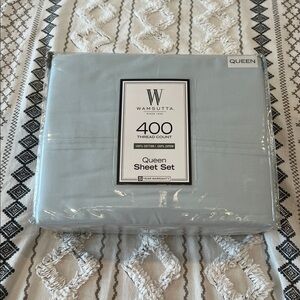 Wamsutta Queen Sheet 400 Thread Count 100% Cotton - Sky Blue